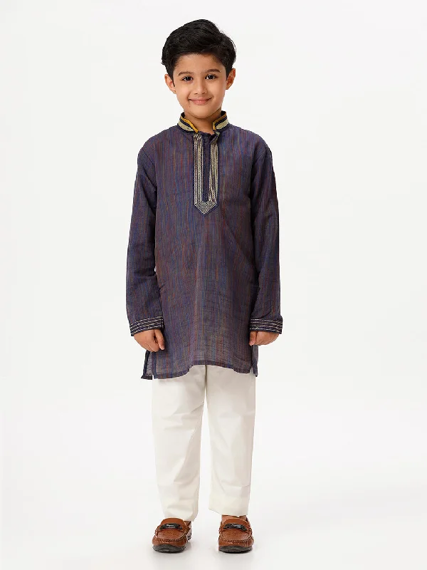 Boys Emerald Navy Kurta with Pyjama Pant Combo EMD6