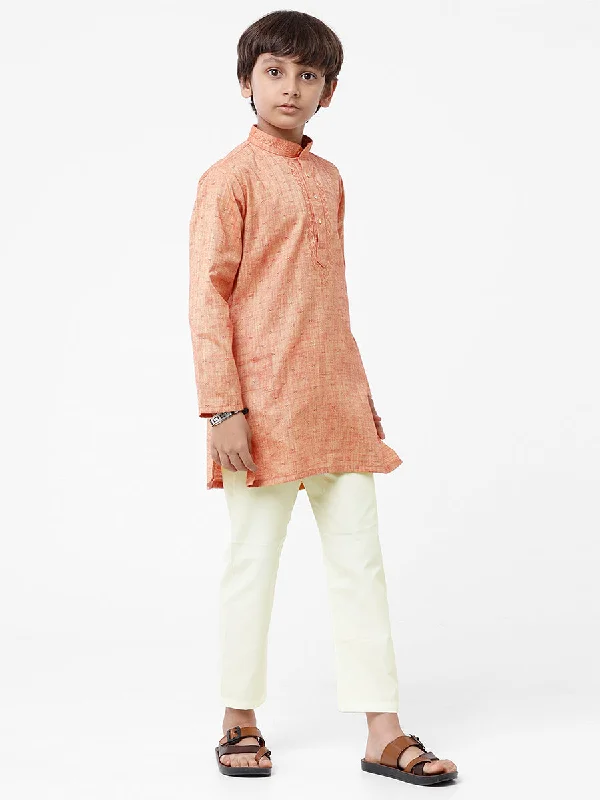 Boys Best Brown Kurta With Cream Pyjama Set BK07