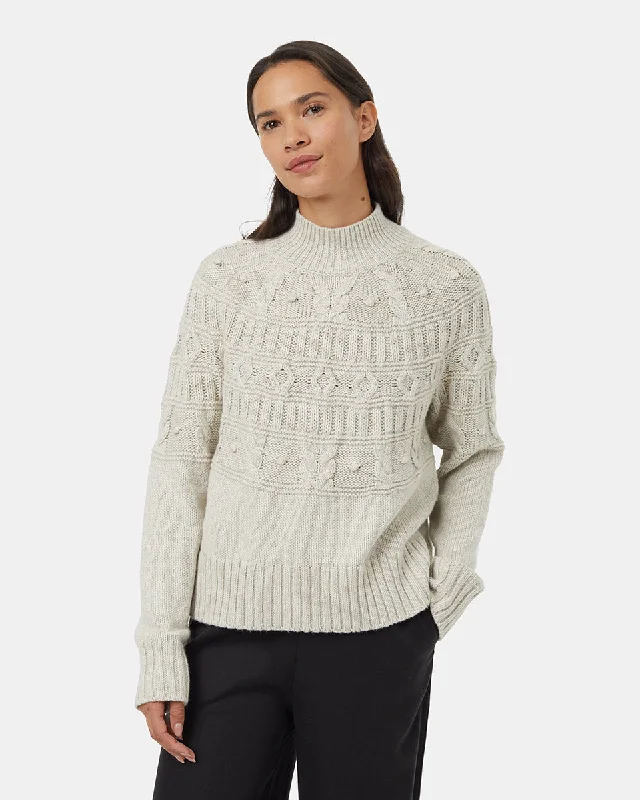 Highline Pom Mock Neck Sweater