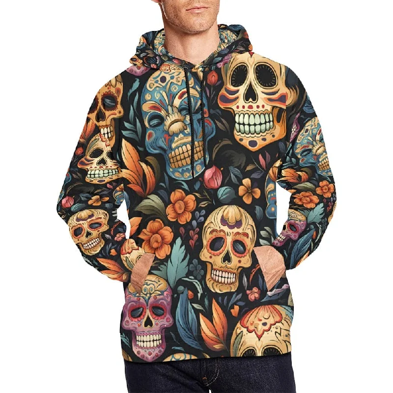 Men's Skulls All Over Print Hoodie