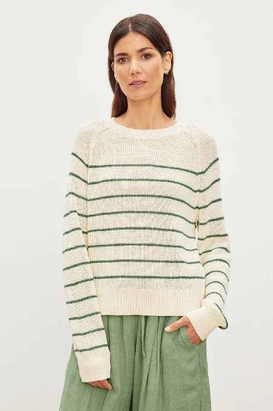 CHAYSE STRIPED CREW NECK SWEATER