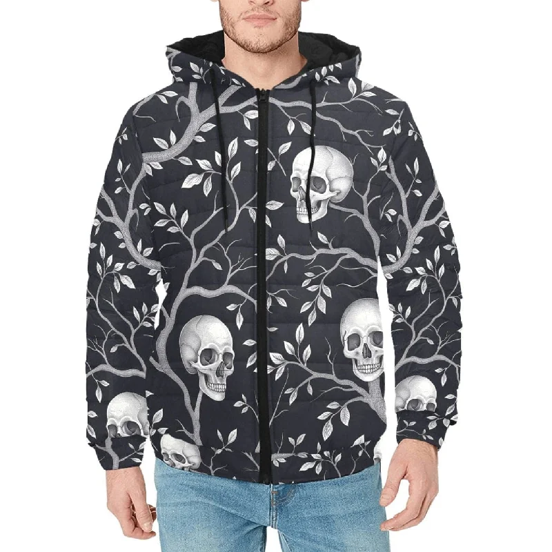 Men's Skulls Padded Hooded Jacket