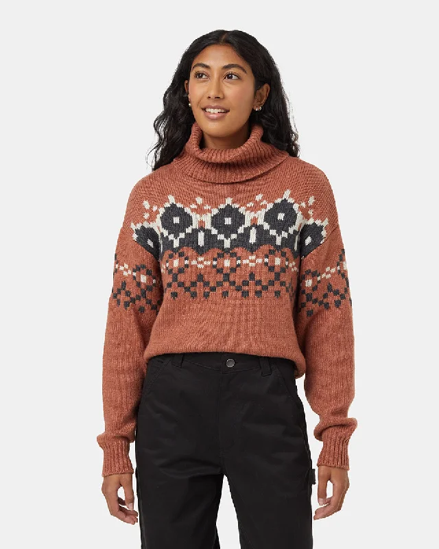 Highline Intarsia Turtleneck Sweater