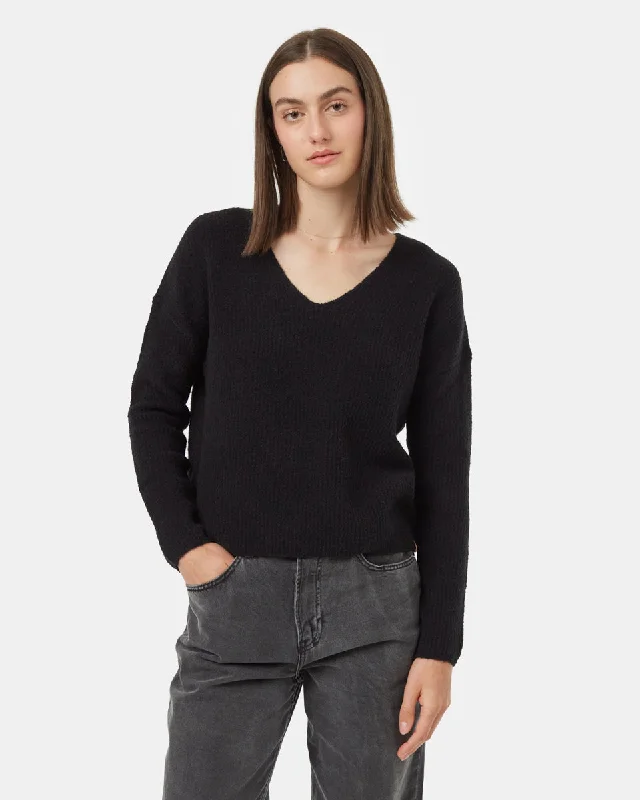 Highline Fuzzy V-Neck Sweater