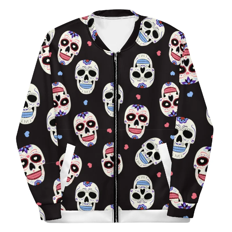 Men's Mexican Sugar Skull Bomber Jacket