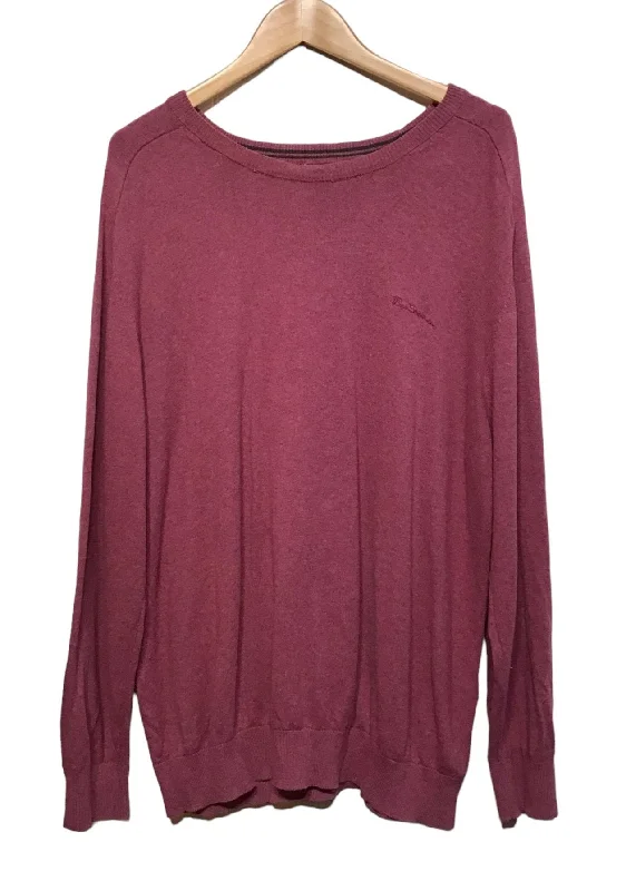 Ben Sherman Burgundy Knit Sweater (Size XL)