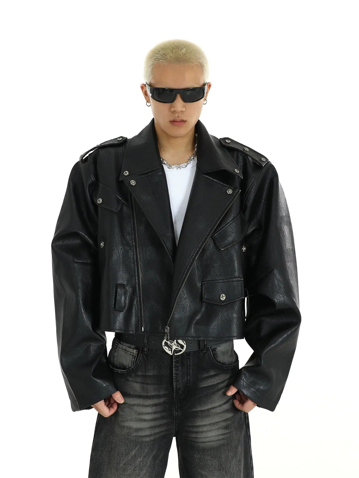 Black Leather Biker Jacket