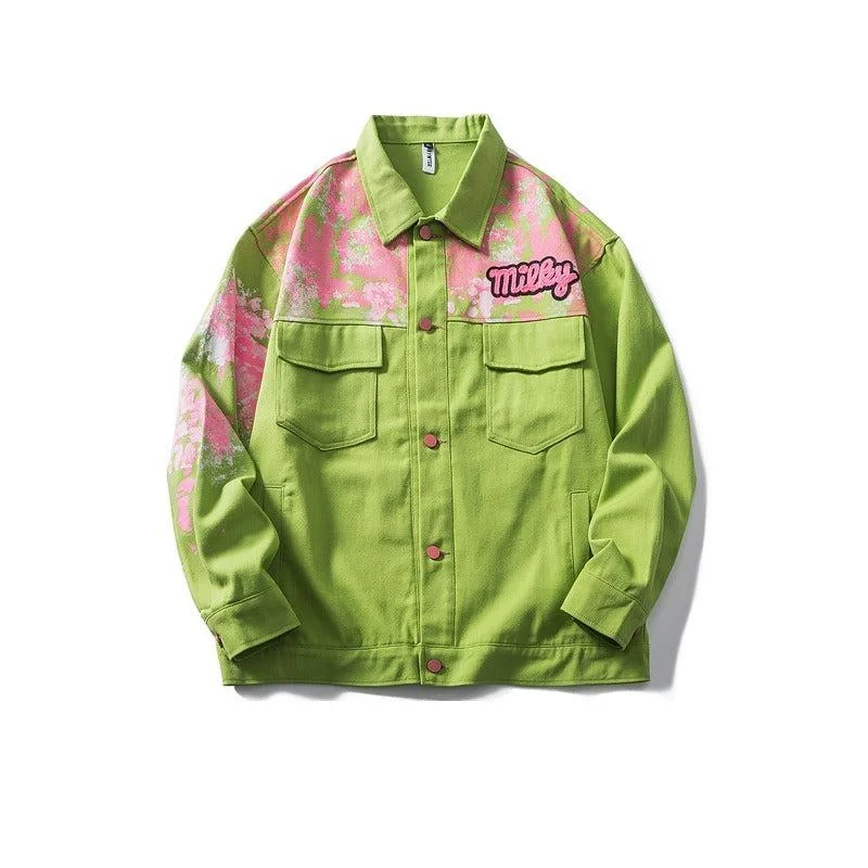 Graffiti Splash Print Jacket