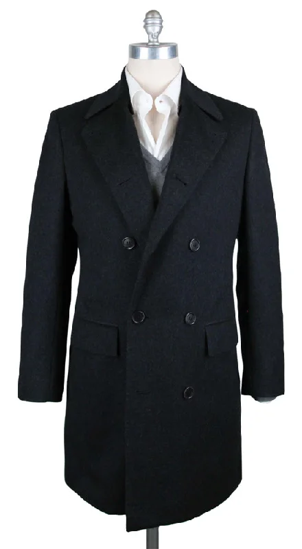 Kiton Charcoal Gray Peacoat