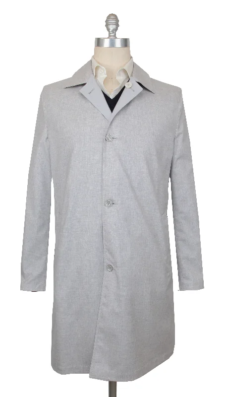 Kiton Light Gray Raincoat