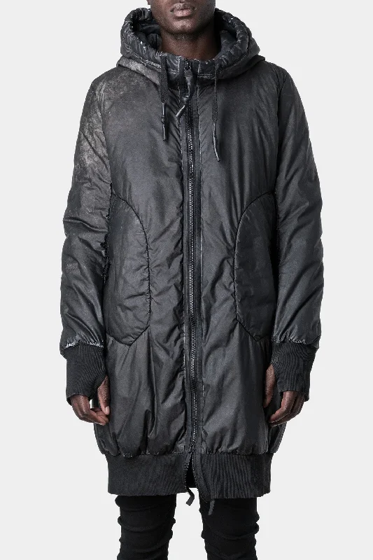 Long hooded reflective parkas