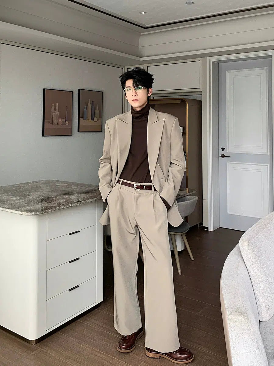 Loose Lapel Collar Suit Costume