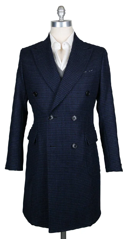 Luigi Borrelli Navy Blue Peacoat