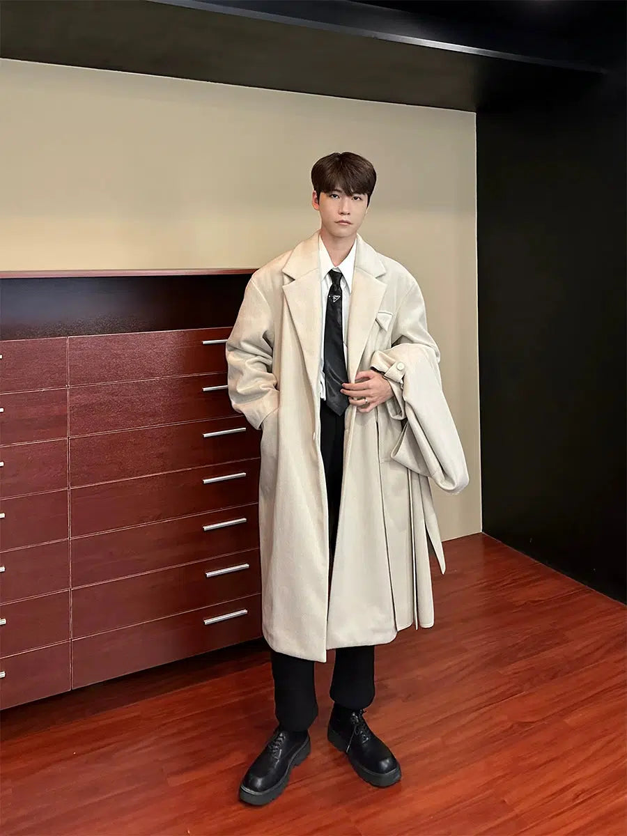 Mid-length Long Woolen Coat