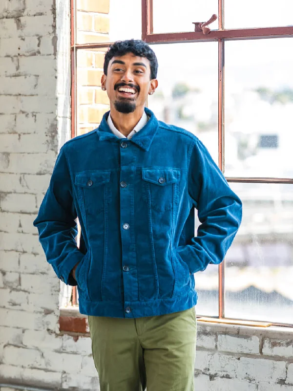 Corduroy Trucker Jacket - Teal Blue