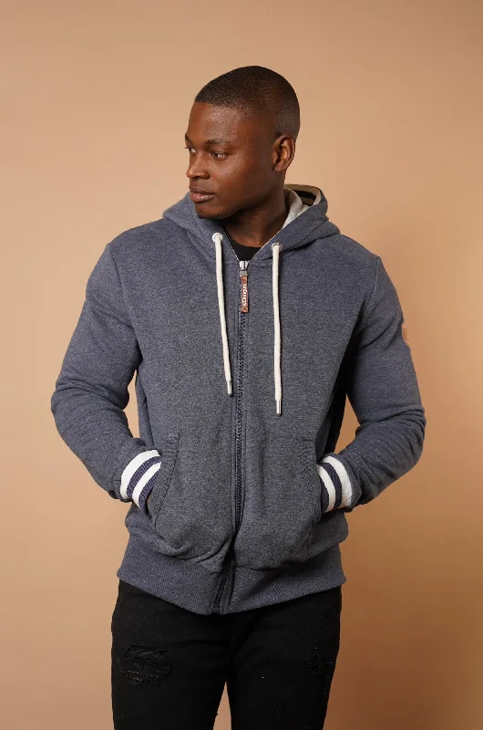 Sophar Navy Zip Hoodie