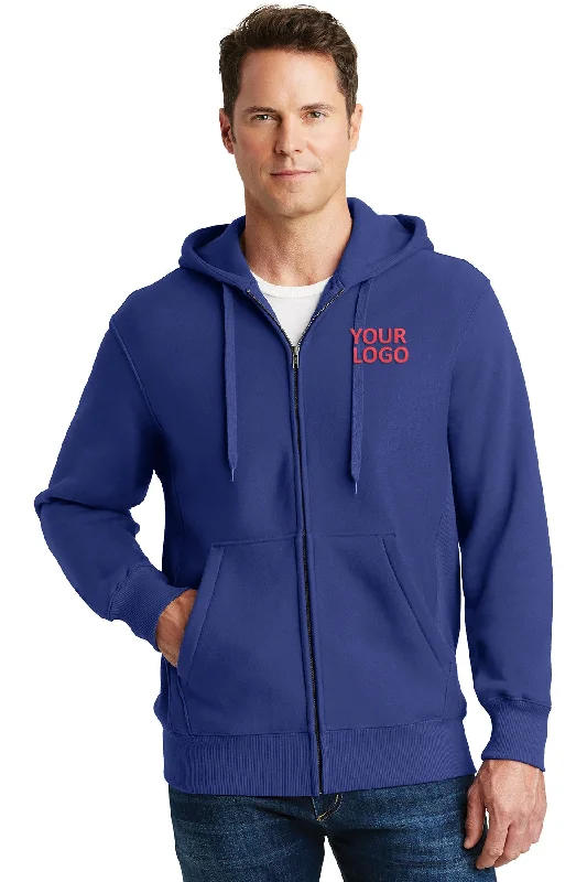 Sport-Tek Super Heavyweight Custom Full-Zip Hooded Sweatshirts, Royal