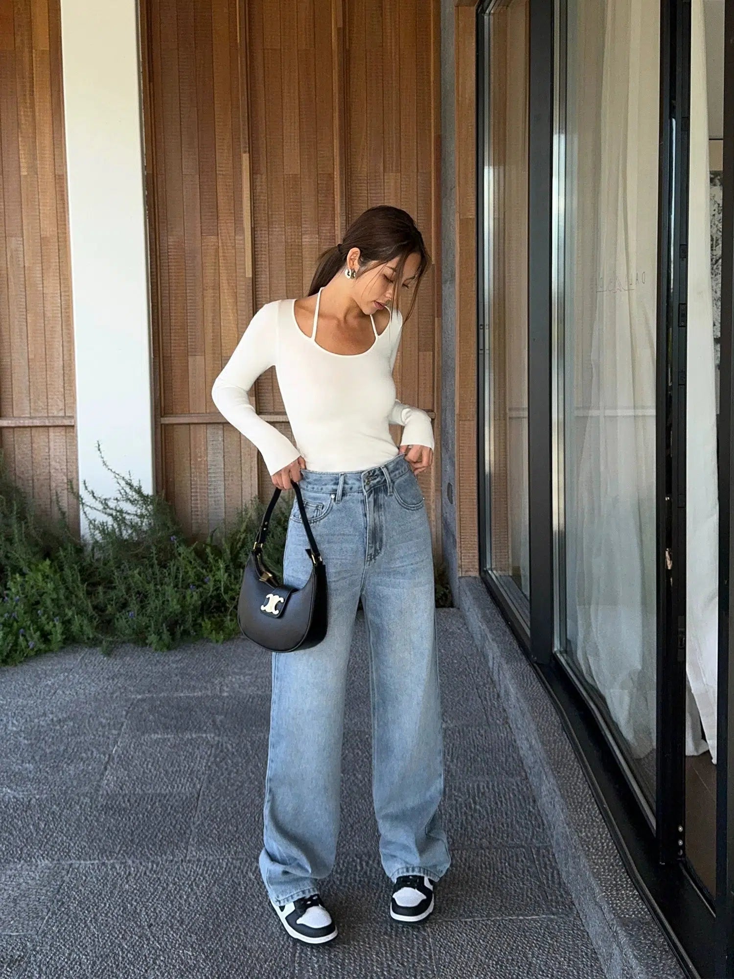 High-Waisted Wide Leg Jeans