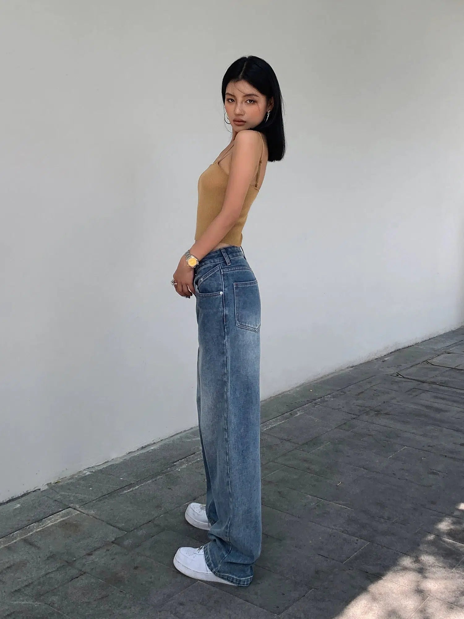 High-Waisted Wide-Leg Jeans