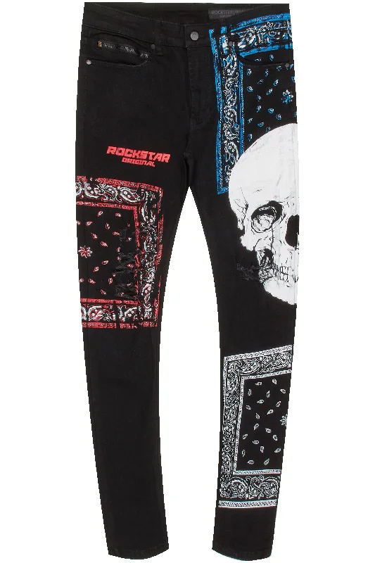 Billie Printed Jean-Black