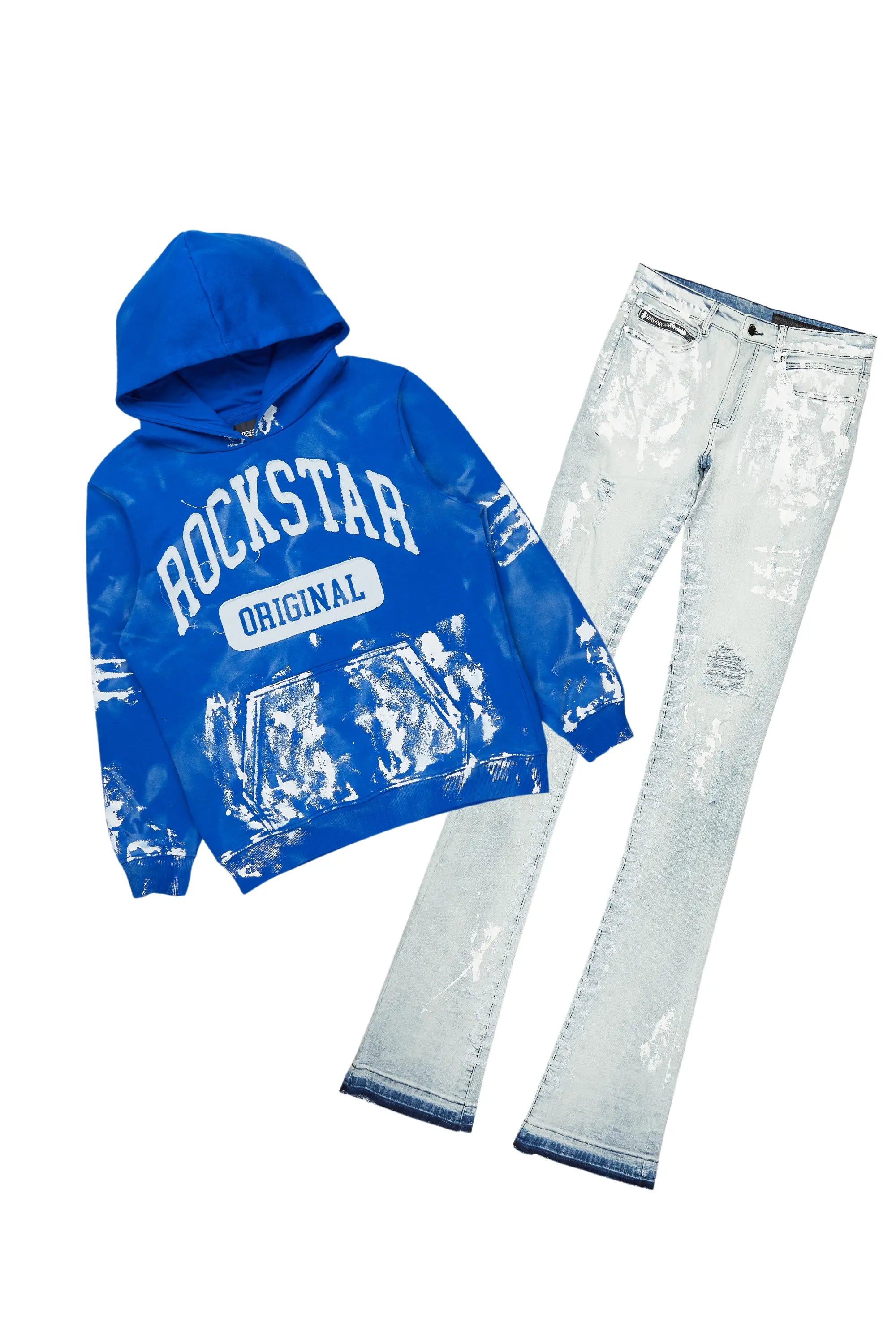 Karlo Royal Hoodie/Super Stacked Flare Jean Bundle