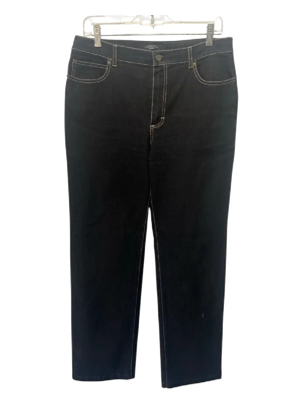 Weekend Max Mara Size 12 Dark Wash Cotton Blend High Rise Straight Leg Jeans