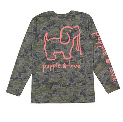 CAMO LOGO PUP, ADULT LS