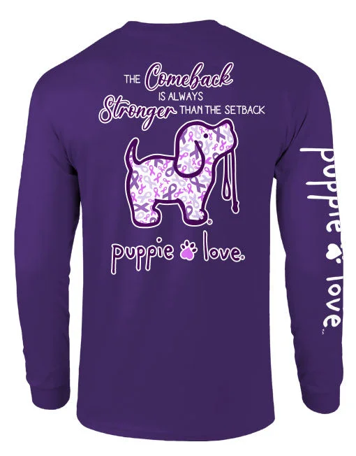 CANCER AWARENESS PUP, ADULT LS (PRINTED TO ORDER)