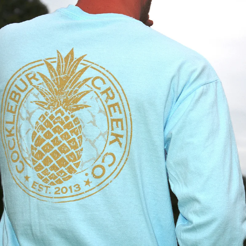 Long Sleeve Pocket-T Pineapple - Cocklebur Creek