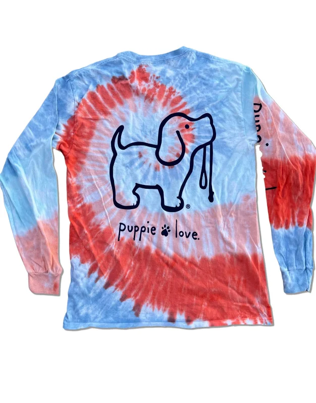 SUNBURST TIE DYE PUP, ADULT LS