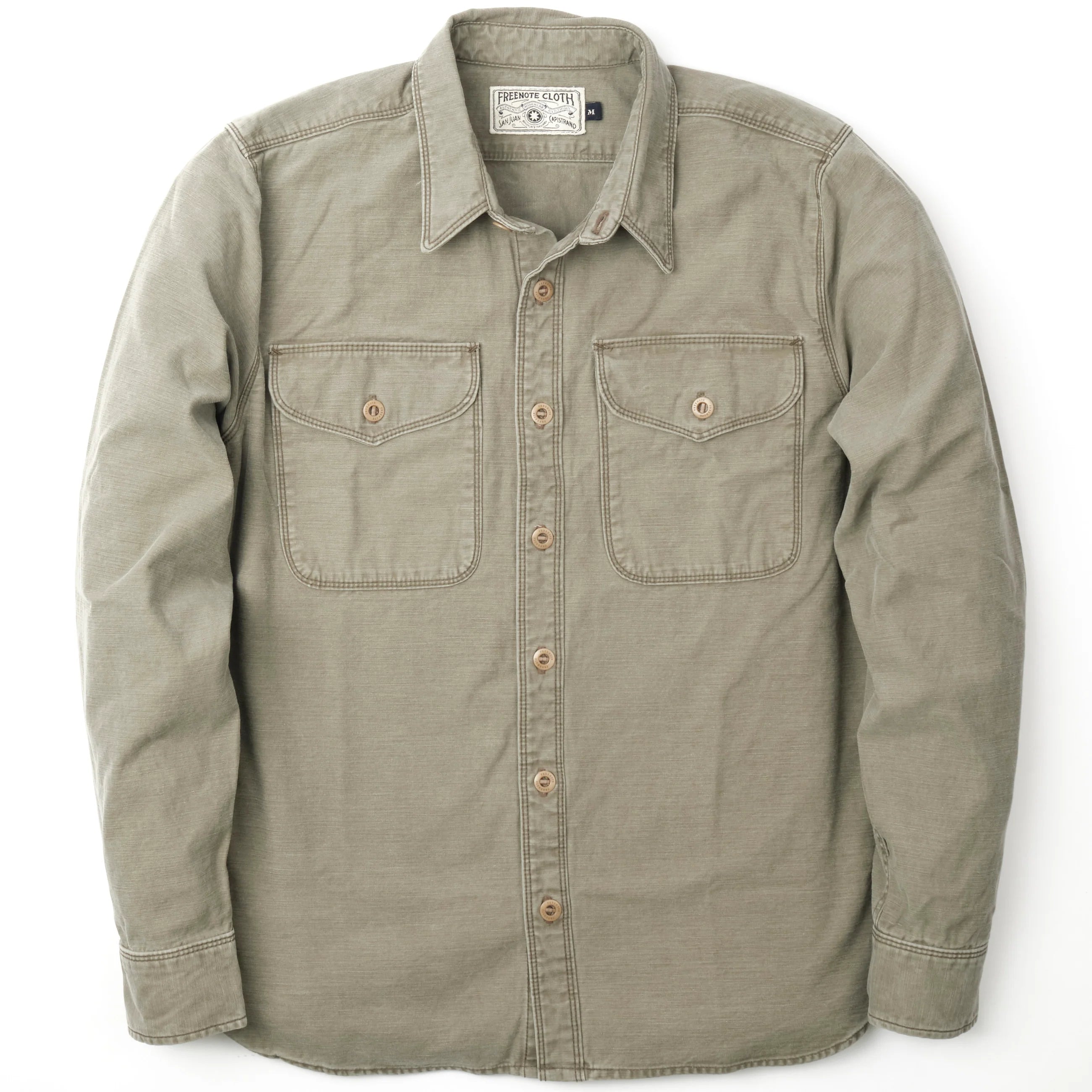 Utility Shirt | Light Olive | Freenote Cloth