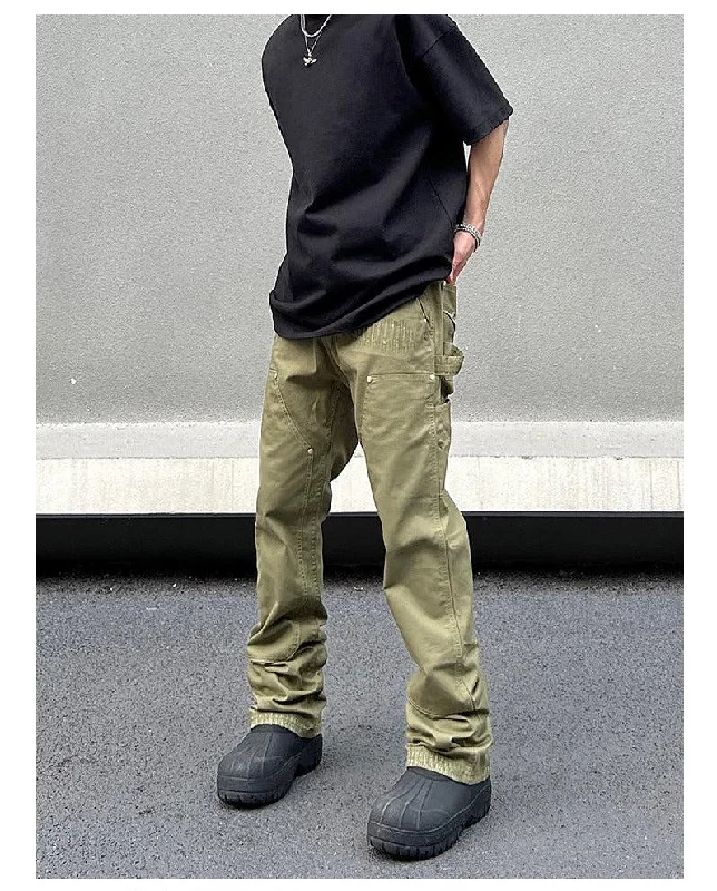 ArmyGreen Slim-fit Cargo Pants