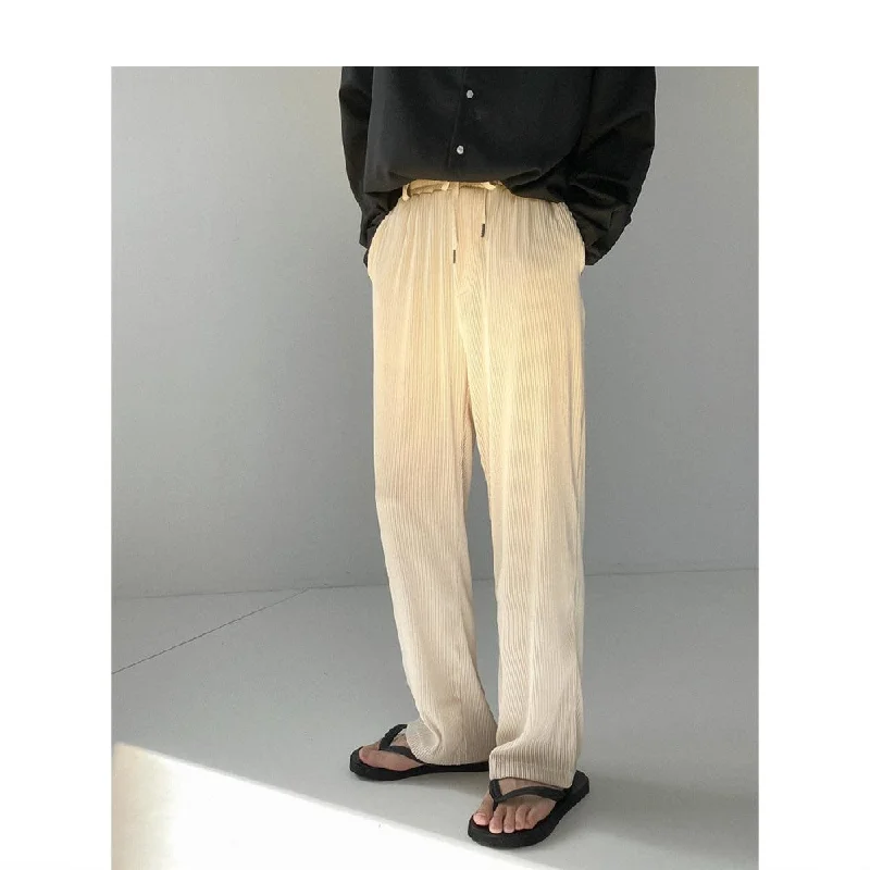 Casual Elastic Pleated Pants