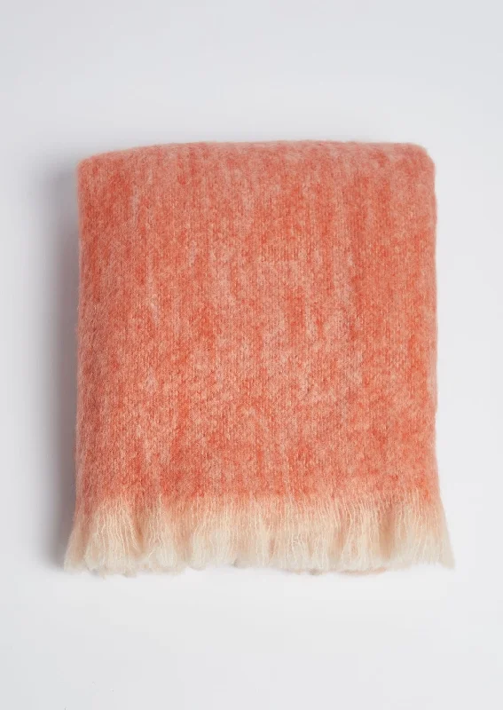 Foxford Mohair Throw | Orange