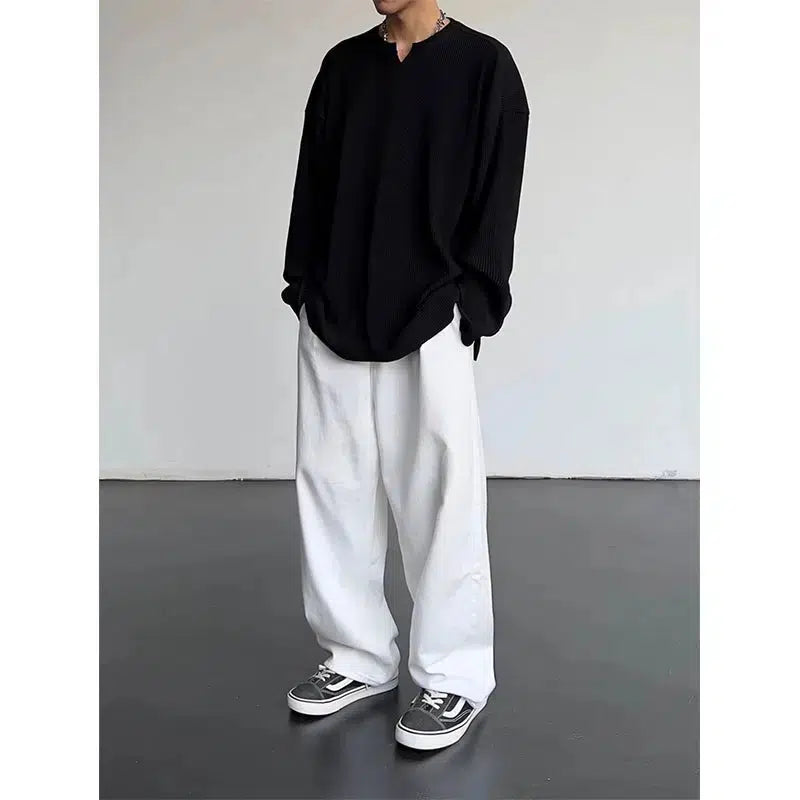 High Waist Mopping Wide leg Pants