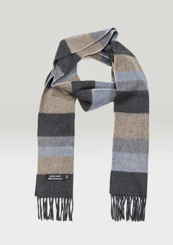 Irish Cashmere Wool Scarf | Denim Taupe