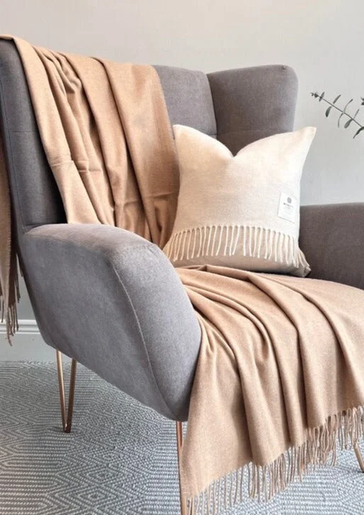 Mcnutt 100% Cashmere Sand Throw