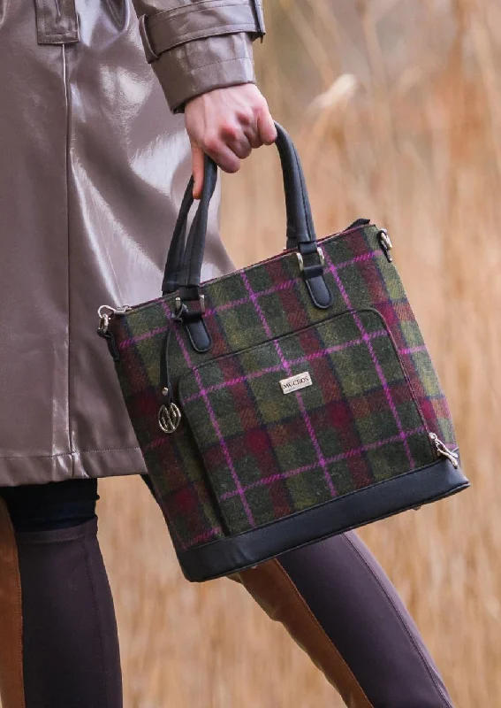 Mucros Ciara Bag | Olive Pink Check