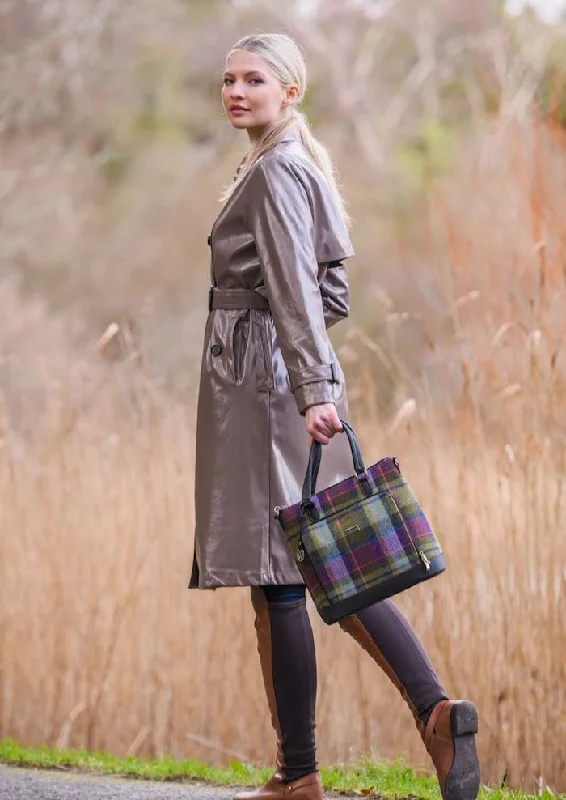 Mucros Ciara Bag | Green Purple Check