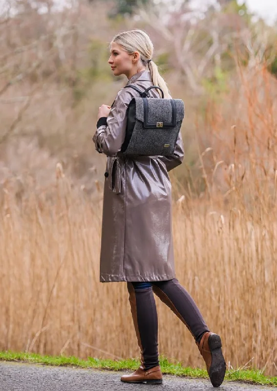 Mucros Grey Herringbone Backpack