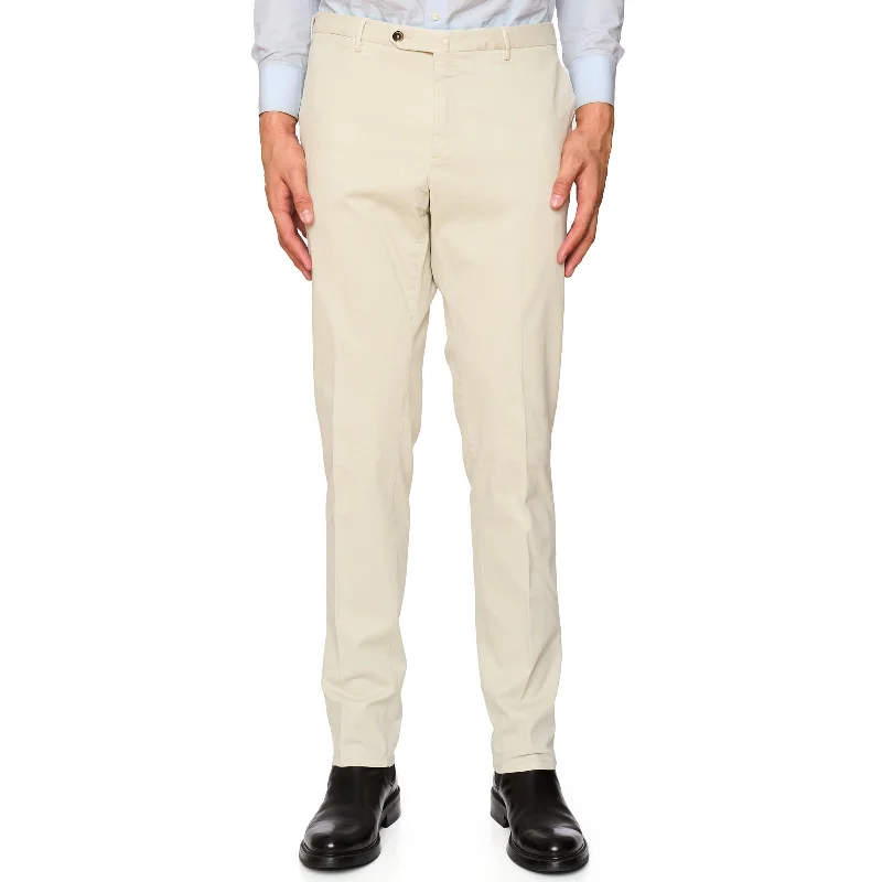 PT PANTALONI TORINO Beige Superslim Fit Stretch Chino Pants NEW