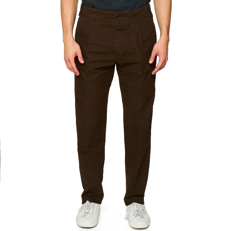 PT PANTALONI TORINO Brown "Worn Out" Shot Fit Stretch Chino Pants NEW