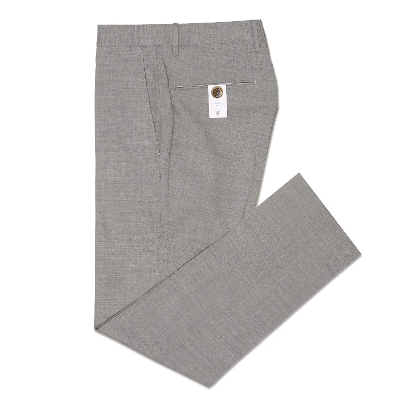 PT PANTALONI TORINO Light Gray Virgin Wool Slim Fit Dress Pants EU 46 NEW US 30