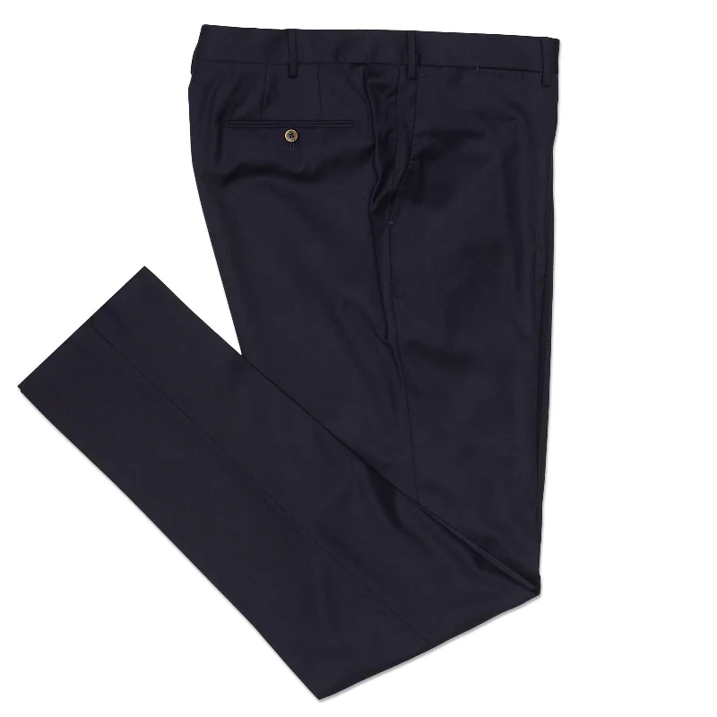 PT PANTALONI TORINO Navy Blue Virgin Wool Slim Fit Dress Pants EU 60 NEW US 42