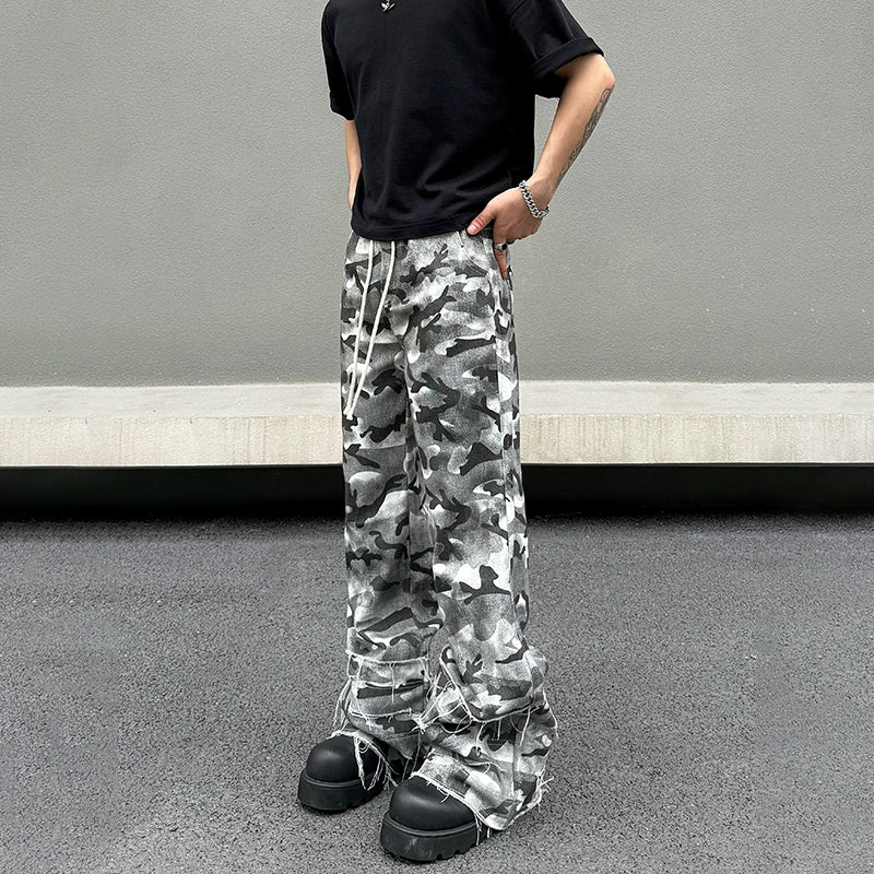 Relaxed Fit Camouflage Casual Pants