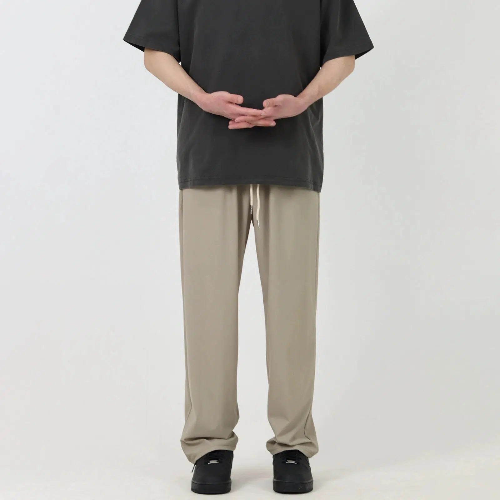 Slim Drape Drawstring Pants