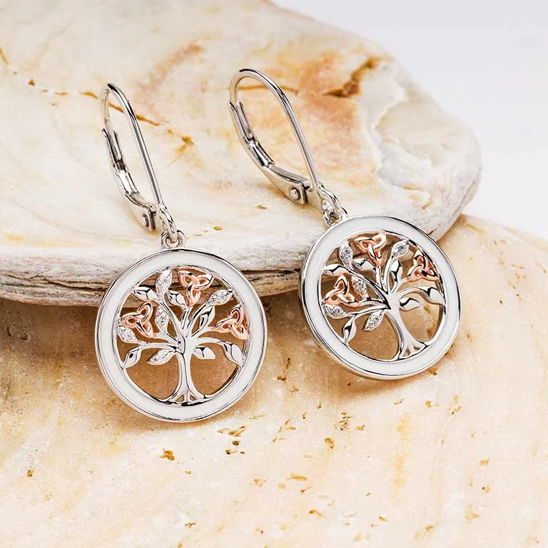 Sterling Silver Tree of Life Earrings