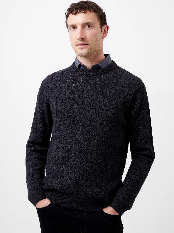 Two Tone Cable Knit Jumper