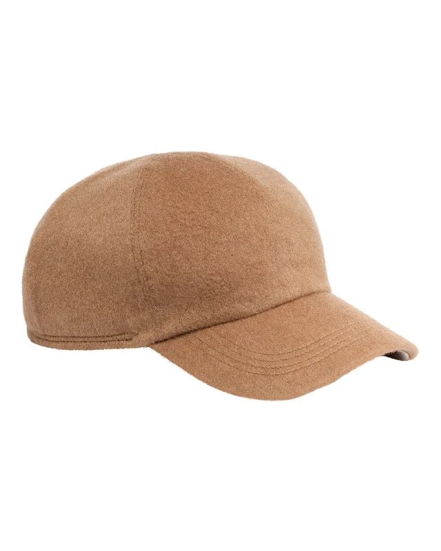 Unisex Cashmere Cap Camel Brown