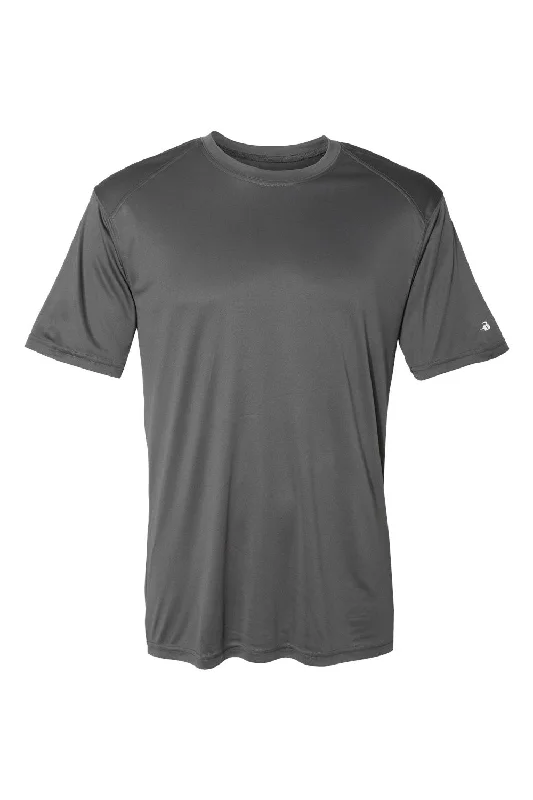 Badger Mens Ultimate SoftLock Moisture Wicking Short Sleeve Crewneck T-Shirt - Graphite Grey